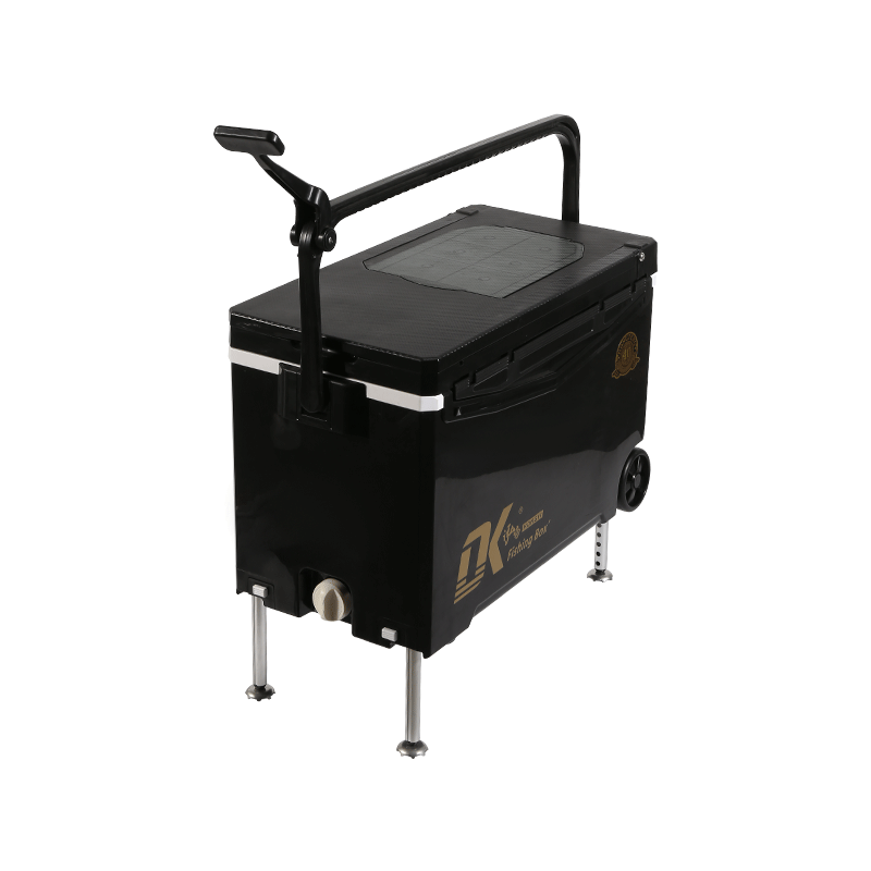 Caja enfriadora de pesca de agua de gran capacidad con respaldo de 40L, ruedas de hielo, plataforma elevable, caja de pesca