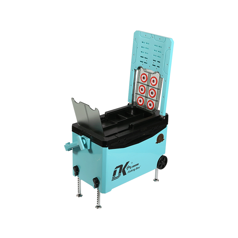 Respaldo de 35L Caja de refrigeración de pesca de agua cómoda Ruedas de hielo Caja de pesca de plataforma elevable