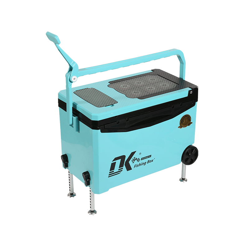 Respaldo de 35L Caja de refrigeración de pesca de agua cómoda Ruedas de hielo Caja de pesca de plataforma elevable