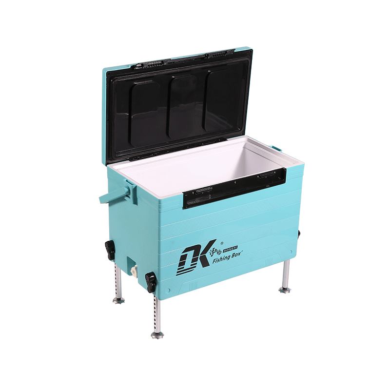 Caja de pesca de mesa elevable de tipo plano de 32L, aislamiento, herramientas de pesca portátiles