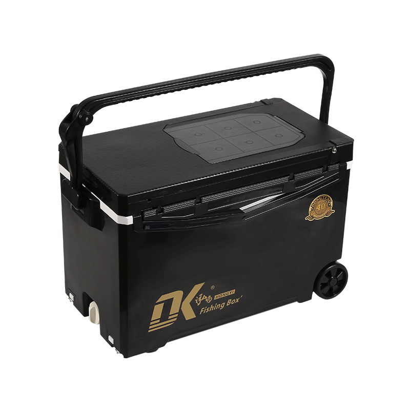 Caja enfriadora de pesca de agua de gran capacidad con respaldo de 40L, ruedas de hielo, plataforma elevable, caja de pesca