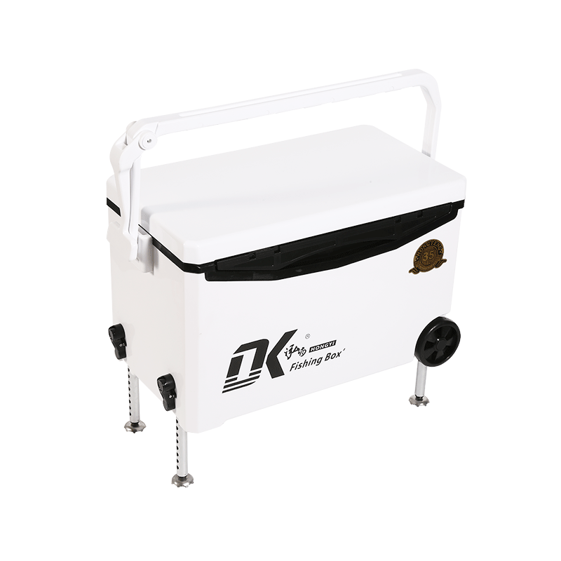 Caja enfriadora de pesca de agua de 35L, ruedas de hielo, plataforma elevable aplicable para todo terreno, caja de pesca